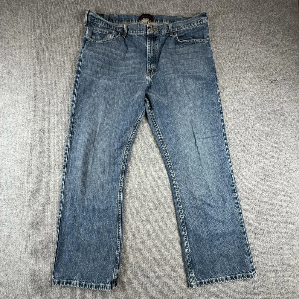 VTG Lee Dungarees Jeans Mens 42x32 Blue h Relaxed Fit Bootcut Denim Pants